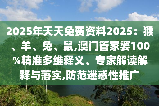 2025年天天免费资料2025：猴、羊、兔、鼠,澳门管家婆100%精准的多维释义、专家